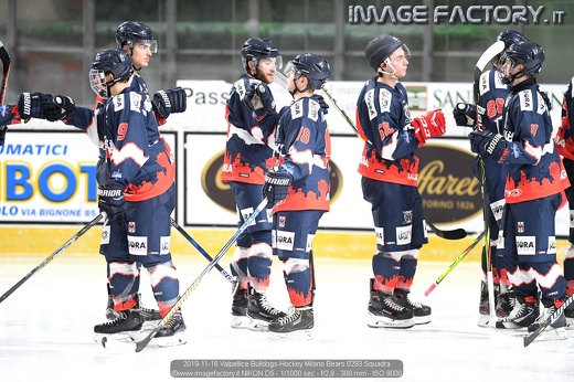 2019-11-16 Valpellice Bulldogs-Hockey Milano Bears 0293 Squadra